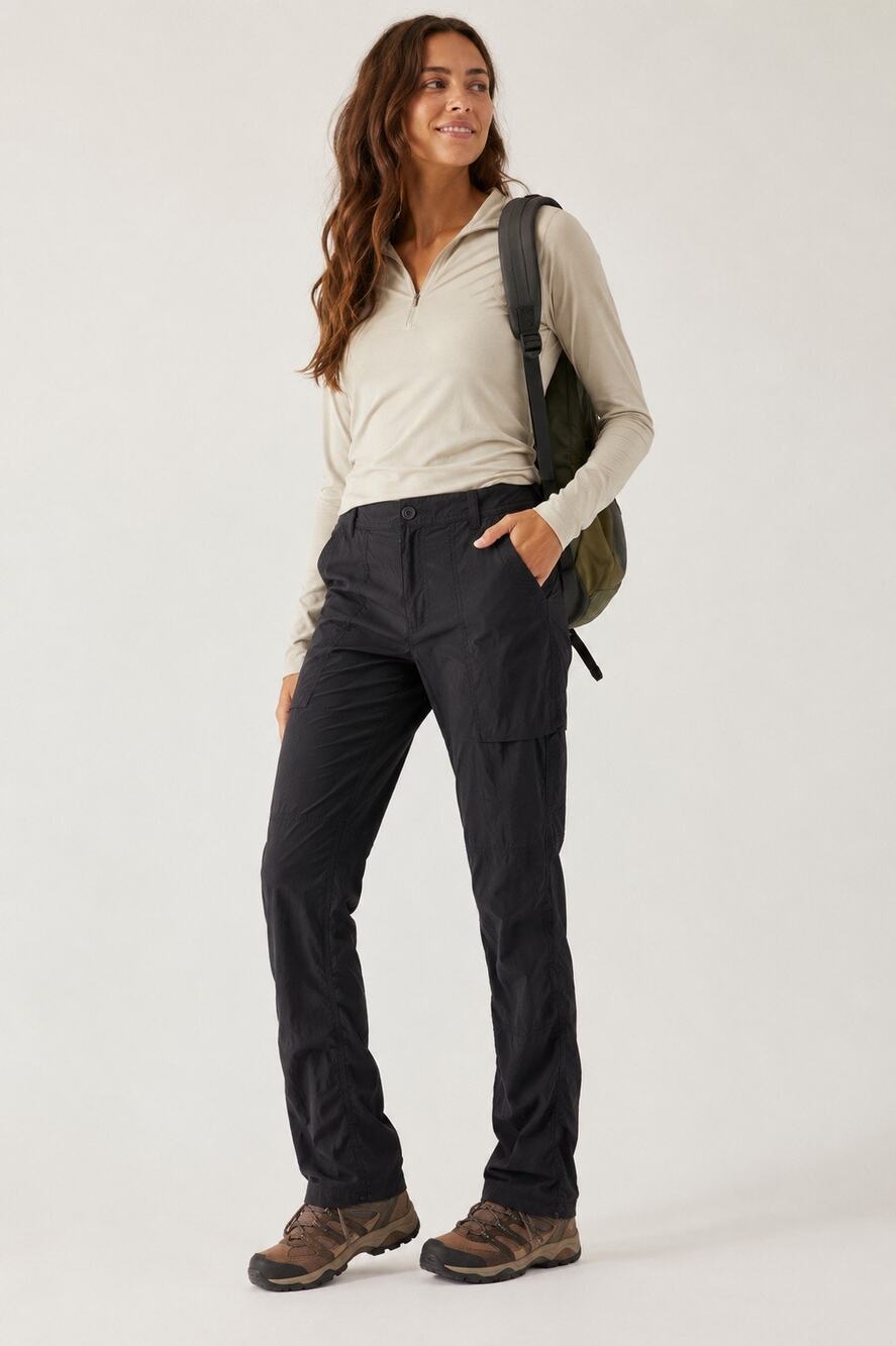 REI Co-Op | Women’s Sz 6 Black Pull On Textured Hiking Pants Outdoors Waterproof